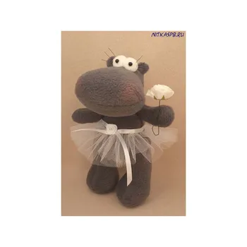 

Hp001 set for making textile toy 23 cm 'hippo story' hippo (vanilla)