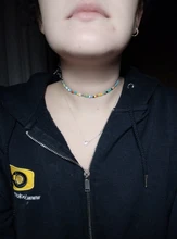 Collar de satélite multicapa con cuentas de arcoíris para mujer, joyería Bohemia hecha a mano, con personalidad