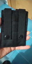 Bolsa Molle de nailon de 9mm, bolsa táctica doble de doble pistola para revistas, cierre la funda para caza militar Glock 1911 HK USP Mag