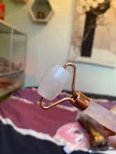 Rodillo de Jade de cuarzo rosa para masaje Facial, masajeador adelgazante Facial, piedra de Jade Natural, conjunto de belleza para el cuidado de la piel