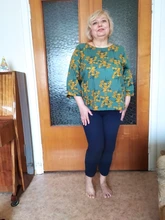 Shirt 5XL Blouses Tops Floral-Tunic Blusas Vintage Plus-Size Ladies Work Office Female