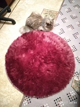 Round Rug Carpets Living-Room-Decor Modern-Mats Bedroom Faux-Fur Fluffy Shaggy-Area Long