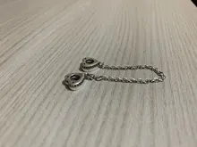 Colgante de cadena de seguridad con flor brillante para mujer, accesorio de plata 925, compatible con pulsera Pandora Original, joyería artesanal para mujer