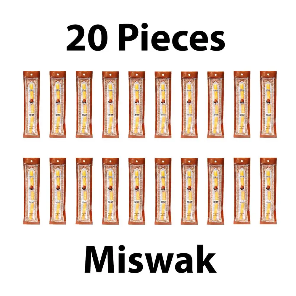Set Di 20 Pezzi Miswak Sewak Chew Stick Fresh Natural Tootbrush Misvak Arak Siwak Miswaak Vegan Teeth Cleaner Travel Soft Peelu