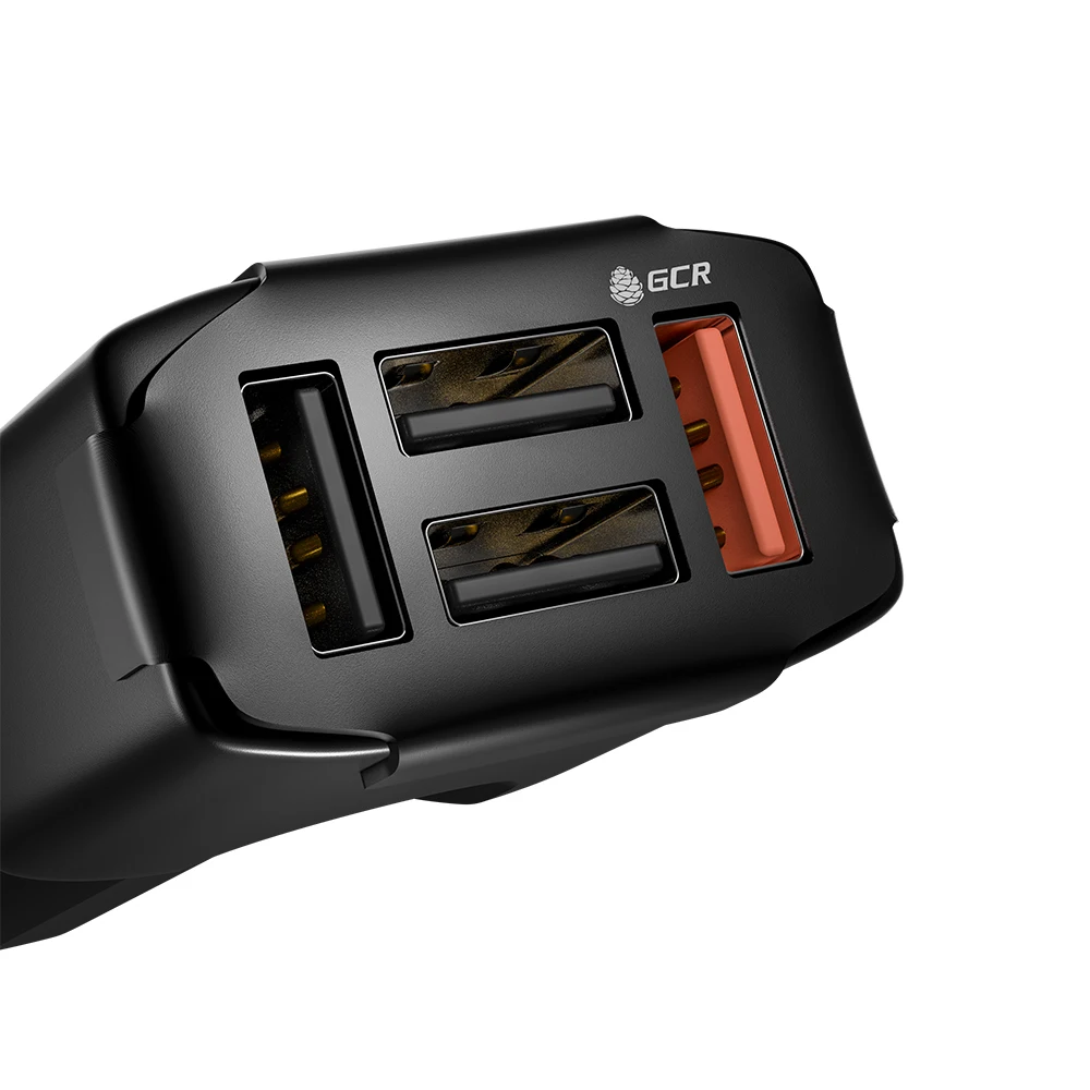 GCR Зарядное устройство в прикуриватель авто зарядка для телефона 4 USB port машину fast