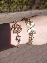 MINHIN-pulsera de cadena ornamental con flores pequeñas para niña, accesorio de banquete encantador, joyería elegante para mujer