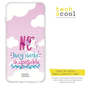 

FunnyTech®Silicone Case for Huawei P Smart 2019 L Phrase "there is nothing impossible" pink background
