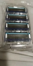 4 unids/lote cuchillas de afeitar 5 capas de cuchilla de afeitar para Gilettee de energía de fusión de afeitar BladesFor Gillette Proglide máquina