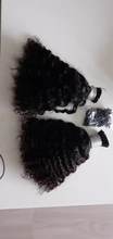 Curly Human Hair Microlinks-Extensions Afro Kinky Brazilian Natural Women I-Tip 3C 3B