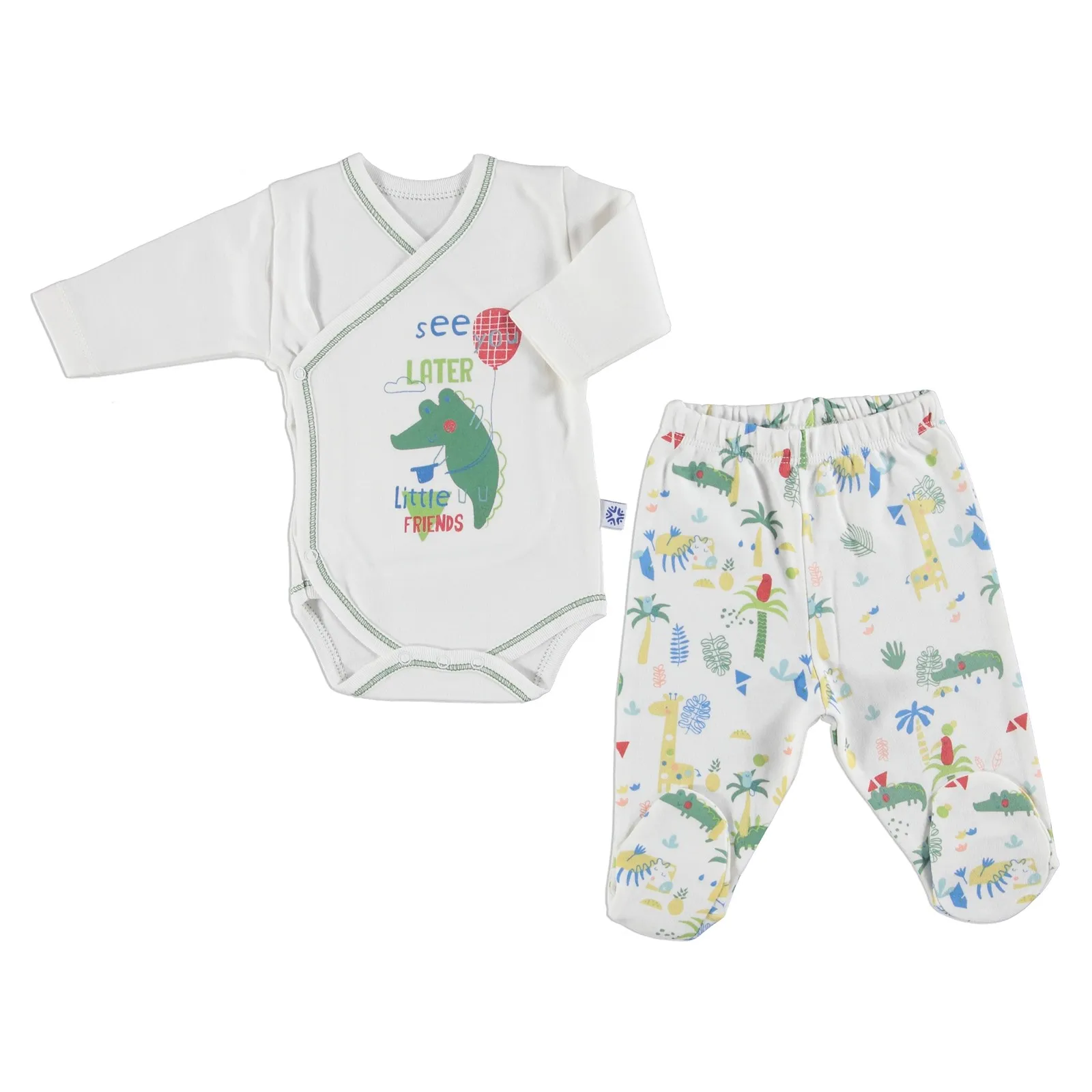 

ebebek Luggi Baby Boy Crocodile Bodysuit Footed Trousers