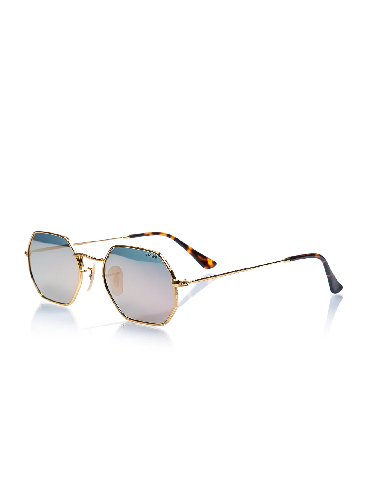 

Unisex sunglasses hw 1602 04 metal gold organic square square 53-21-145 hawk