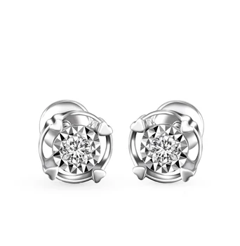 

Gold earrings with diamonds sunlight sample 585