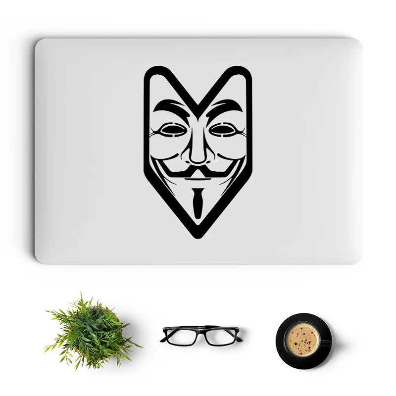 Adesivo Per Laptop Con Maschera Anomima Per Macbook Pro 16 Retina Air 13 15 Pollici Ipad Vinile Mac Surface Book Skin Windows Notebook Decal
