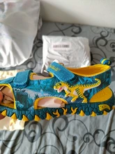 Dinoskulls-Sandalias t-rex para niños, zapatos de playa con punta cerrada y cordones, cierre, novedad de verano 2021