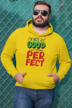 

Angemiel Wear İ Am Not Just Good Yellow Men 'S Hooded Sweatshirt