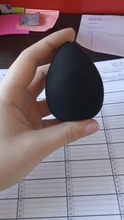 Aplicador de maquillaje negro, esponja supersuave, licuadora de polvo, base suave, contorno, difuminado