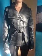 Jacket Short Turn-Down-Collar Spring Faux-Leather AORRYVLA Fashion Women New Length Slim-Style