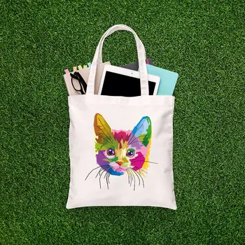 

Angemiel Bag Colorful Sweet Kitten Picture Shopping Beach Tote Bag