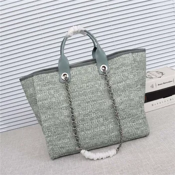 

Luxury canvas Beach Bag high quality fashion shopping bag 2020 Hot sell Fashion Casual Tote Feminina High Capacity Shoulder Bags