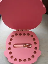 Colourtees-caja de madera para guardar dientes de niños, organizador para dientes de leche en inglés/francés/ruso/italiano/holandés/portugués