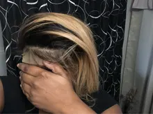 Pelucas de cabello humano con encaje Frontal para mujer, 1B/27 Bob corto, 180%, brasileño, 13x4, ombré, Bob, Remy, 4x4, cierre de encaje