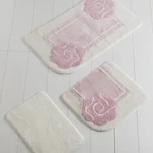 Bath Mat-mats | Mat Bath Mats Non Slip Anti Mould Mats Dolce Pink 3L Set 60X100 cm-50X60 Cm-40X60 Cm