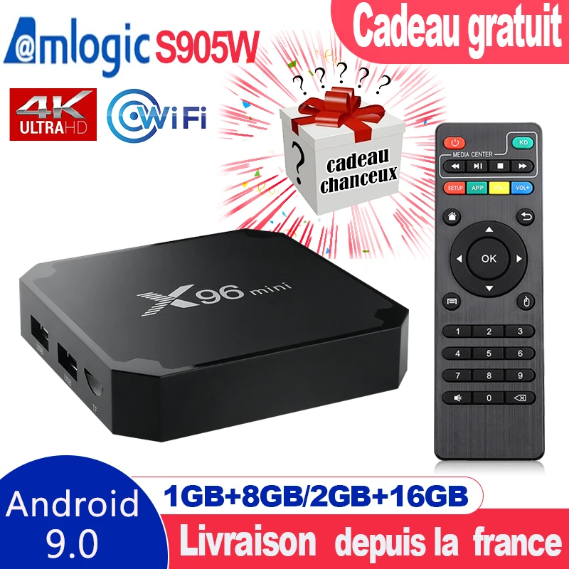  X96 Mini Android 7.1 TV BOX 1GB 8GB AMLOGIC S905W QUAD CORE  SUPPORT 2.4G WIFI H.265 X96MINI MEDIA PLAYER : Electronics