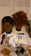 Soporte de cabeza de maniquí para práctica de cosmetología, cabeza de maniquí para entrenamiento africano para Estilismo de cabello, nuevo