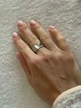 XIYANIKE de Plata de Ley 925 abierto de oro anillos para las mujeres Irregular calado geométrico de la fiesta de cumpleaños de accesorios, regalos, joyería