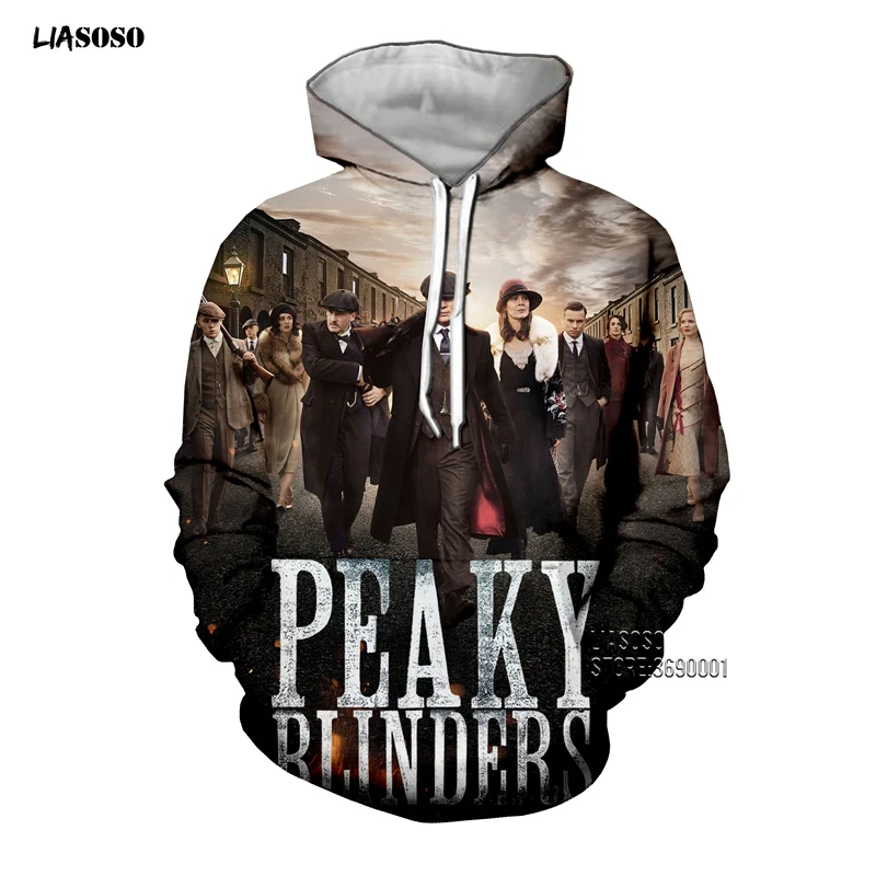 

LIASOSO 3D Print Women Men Peaky Blinders Tommy Shelby Hooded Hoodies Sweatshirt Casual Top Streetwear X2658