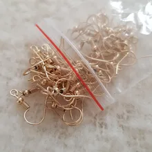 Accesorios de joyería Diy, ganchos para pendientes de tono dorado/plateado/bronce/plateado de 20x18mm