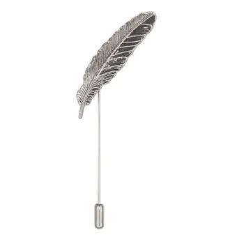 

Brooch on lapel feather 51135 (silver, needle, jewelery alloy)