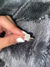 Adjustable Ring Square Cubic-Zircon Gifts Open Micro-Paved Fashion Jewelry MENGJIQIAO