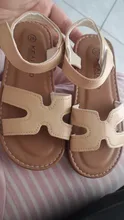 Sandalias de niña calzado de piel sintética para niñas, zapatos de verano para la playa, chanclas huecas