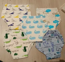 5 unids/lote lavable todos los temporada impermeable bragas pañales reutilizables bebé gasa de algodón infantil pantalones de entrenamiento de pañal para recién nacido pantalón