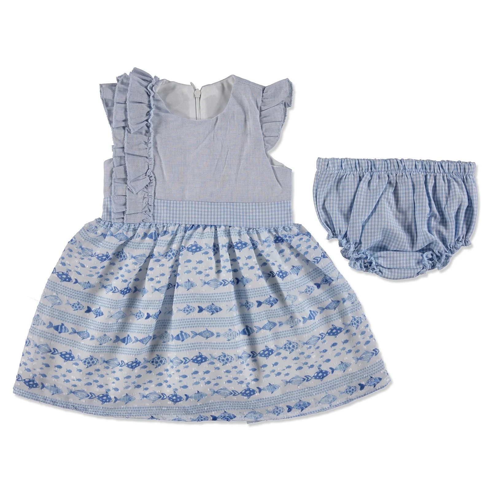 

ebebek Bombili Summer Baby Girl Vual Short Sleeve Crew-Neck Dress