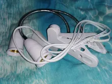 Light-Socket Base Desk-Lamp-Holder Gooseneck Clip-On-Cable Us-Plug On-Off-Switch Flexible