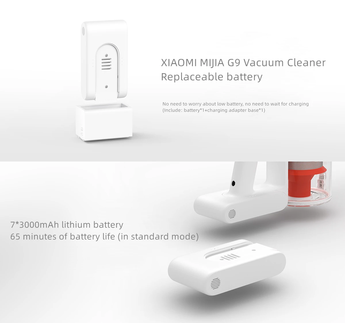 Xiaomi Mi G9 Vacuum Cleaner Original Replacement Battery 7*3000mhh For  Mijia G9/g10 Vacuum Cleaner Double Charge - Vacuum Cleaner Parts -  AliExpress