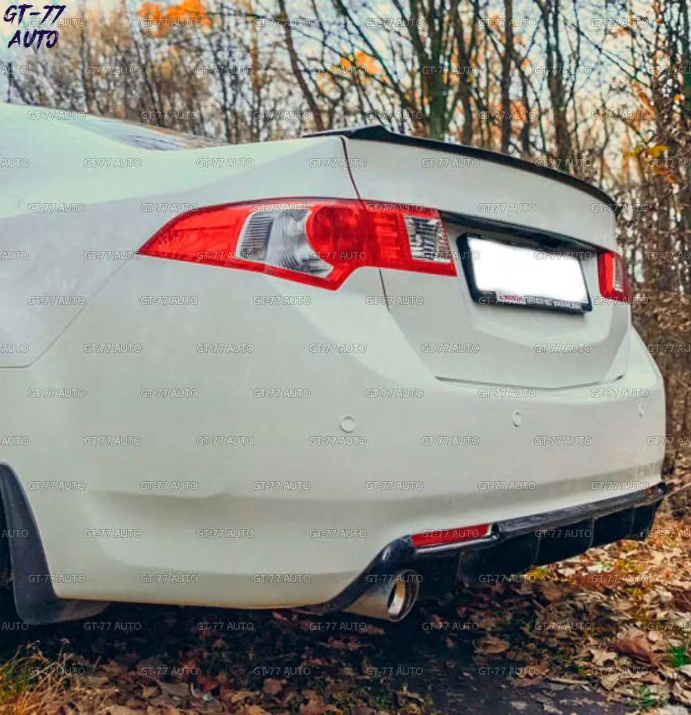 Декоративная накладка заднего бампера для Honda Accord 8 2008-2012 диффузор на бампер внешний материал АБС-пластик стайлинг тюнинг спорт
