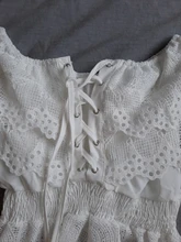 White Blouse Shirts Bandage Crop-Tops Lace-Flower Korean-Tunic Blusas Joinyouth Ruffles