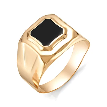 

585 gold ring with stones: Onyx, men's seals, fashion jewelry, male.