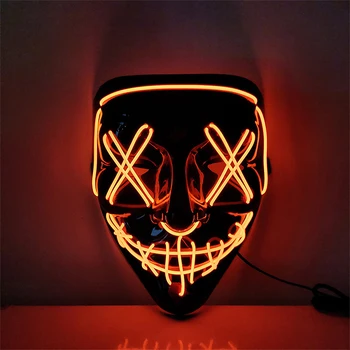 

Led Mask Halloween Party Masque Horror Maska Glowing Mask Christmas Carnival Terror Mask Festival Funny Cosplay Costume Masque
