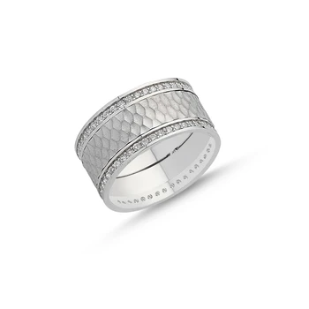 

Silver 925 Sterling Zircon Stone Wedding Ring