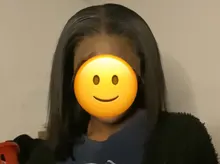 Celie Bob-Peluca de cabello humano liso con encaje frontal, postizo de pelo liso con cierre de 4x4 de densidad 150