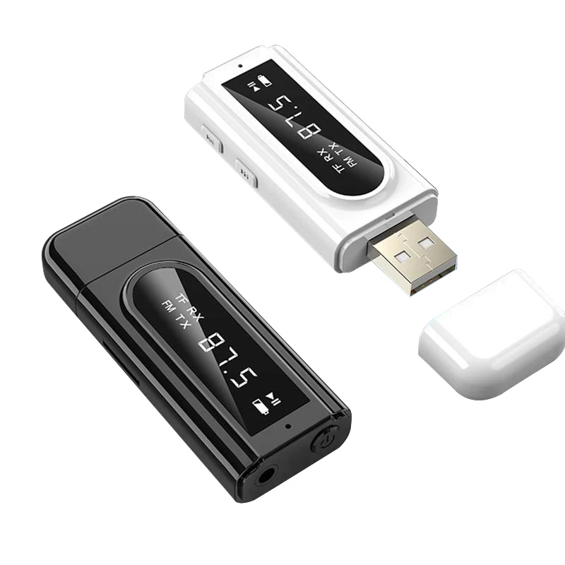 FM-трансмиттер с цифровым дисплеем приемник-USB беспроводной Bluetooth FM-модулятор