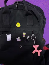 Nuevo creativo de dibujos animados globo de Llavero perro colgante anillo de hombres y mujeres par bolsa de llavero colgante venta al por mayor