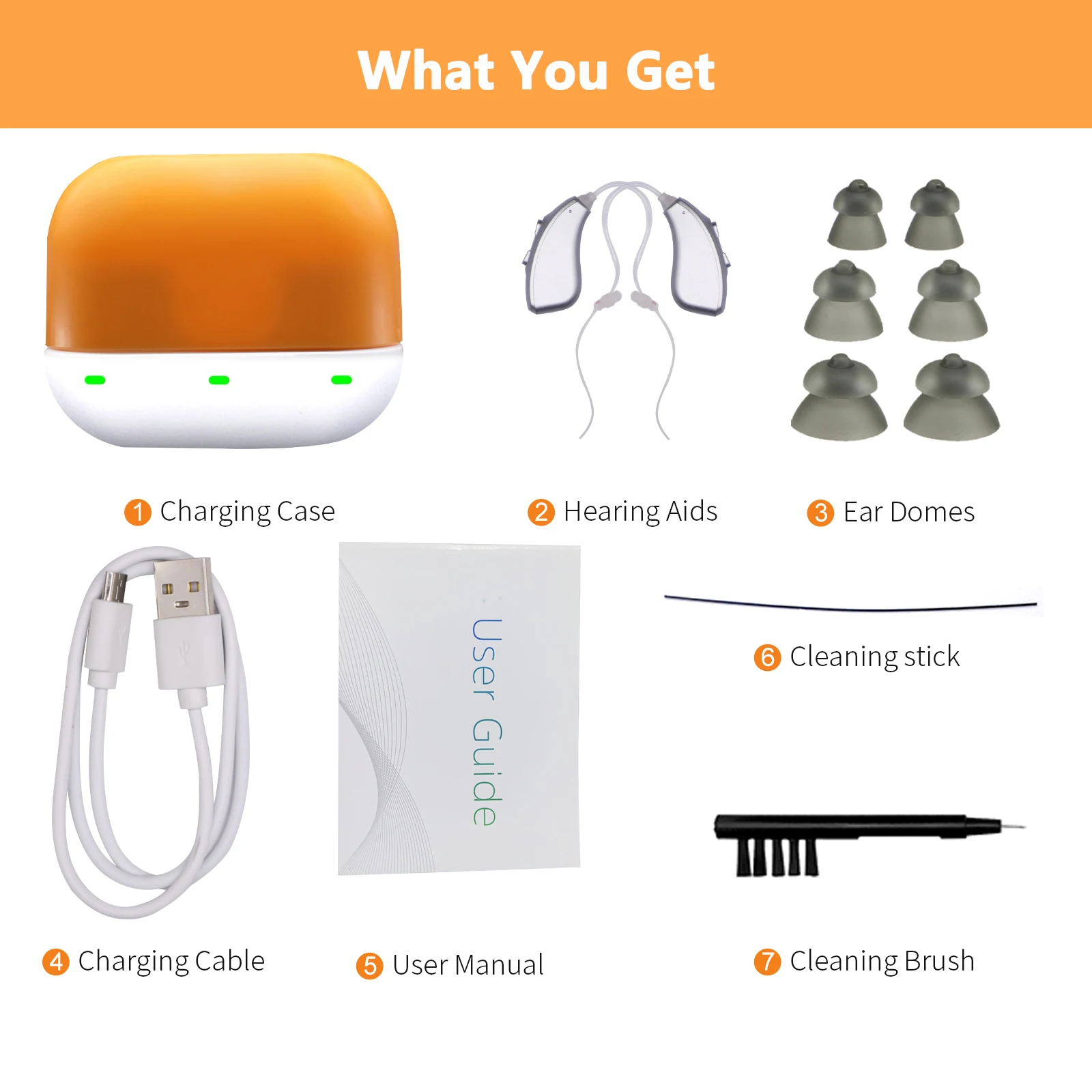 Rechargeable Hearing Aid Intelligent Digital Hearing Aids Low-Noise Portable Sound Amplifier For Elderly Deafness Severe Hearing 6