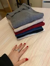 Suéteres de otoño e invierno para mujer, camisetas ajustadas coreanas, suéter de punto, suave y cálido, 2020