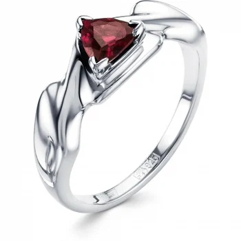 

Alcor ring with 1 garnet of silver