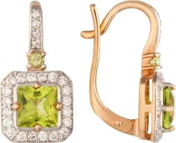 

Aloris red gold cubic zirconia earrings